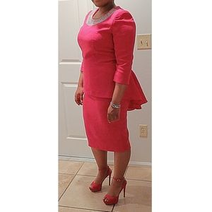 Lily and Taylor Pink Skirt Suit